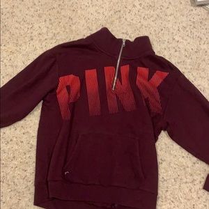 pink quarterzip
